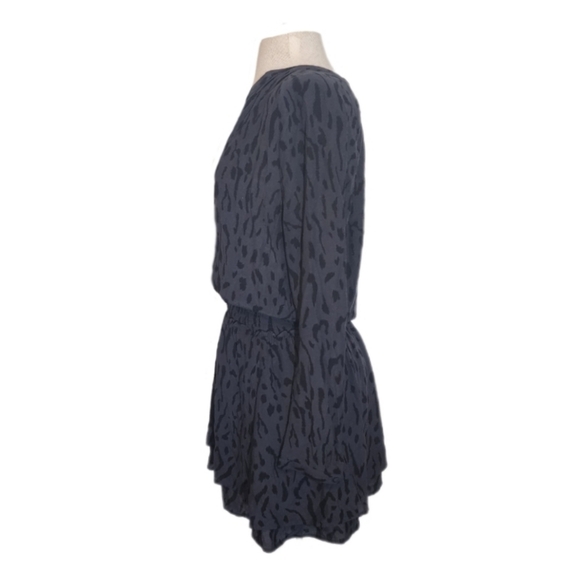 Rails Jasmine Cheetah Print Long Sleeve Mini Dress Black Size S - Picture 12 of 17